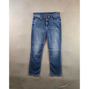 MOTHER Jeans Womens 32 Wish on a Star Blue The Mid Rise Dazzler Ankle Straight